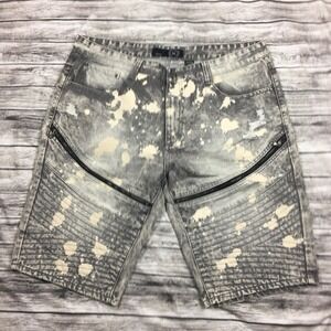 Finest Thread Luxury Goods From New York Shorts Mens S 40 Black Distressed Rip